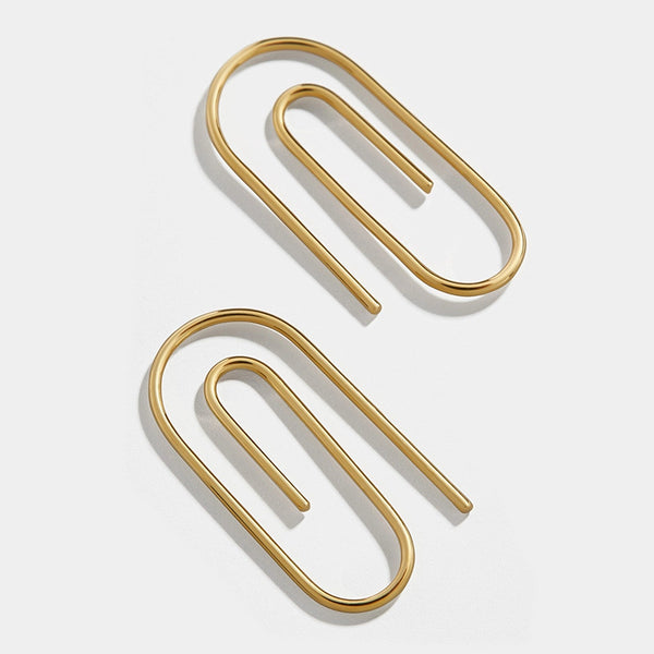 Paper clip female earrings - WOMONA.COM