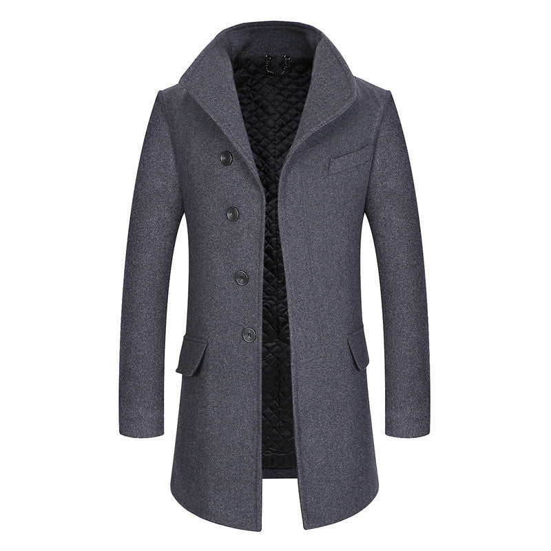 Men's woolen overcoat