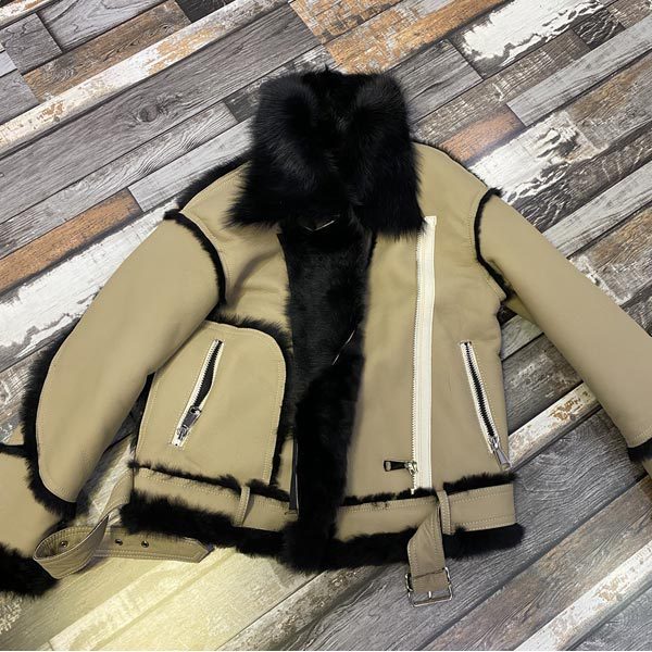 Ladies Fashion Motorcycle Fur Thermal Jacket - WOMONA.COM