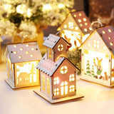 Luminous Christmas Decorations Christmas Wood With Lights - WOMONA.COM