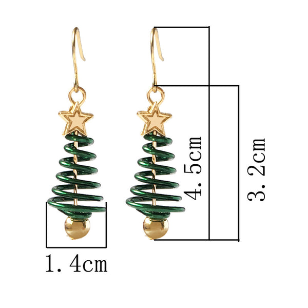 Christmas Tree Star DIY Earrings - WOMONA.COM