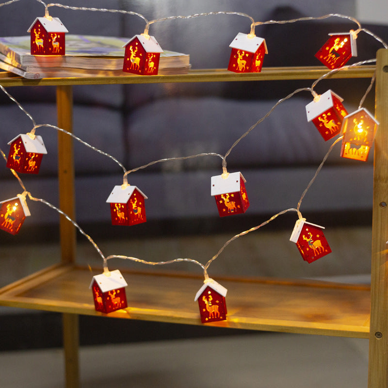 New House Shape LED String Lights Christmas Decoration - WOMONA.COM