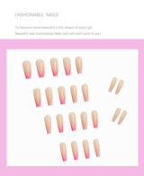 French European And American Long Ballet Fake Nails - WOMONA.COM