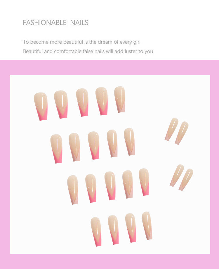 French European And American Long Ballet Fake Nails - WOMONA.COM