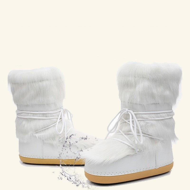 Winter Space Boots Furry Moon Boot Snow Boots - WOMONA.COM
