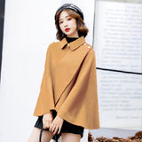 New Women's Red Fashion Woolen Coat Cloak Coat - WOMONA.COM