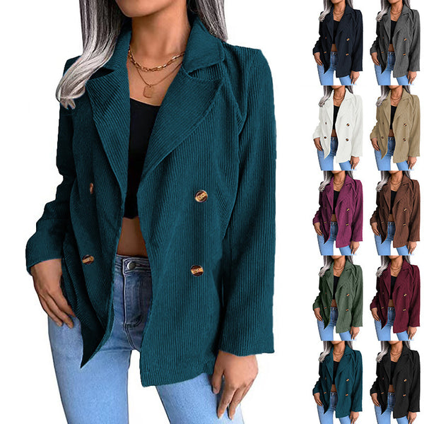 Women's Clothing Corduroy Suit - WOMONA.COM