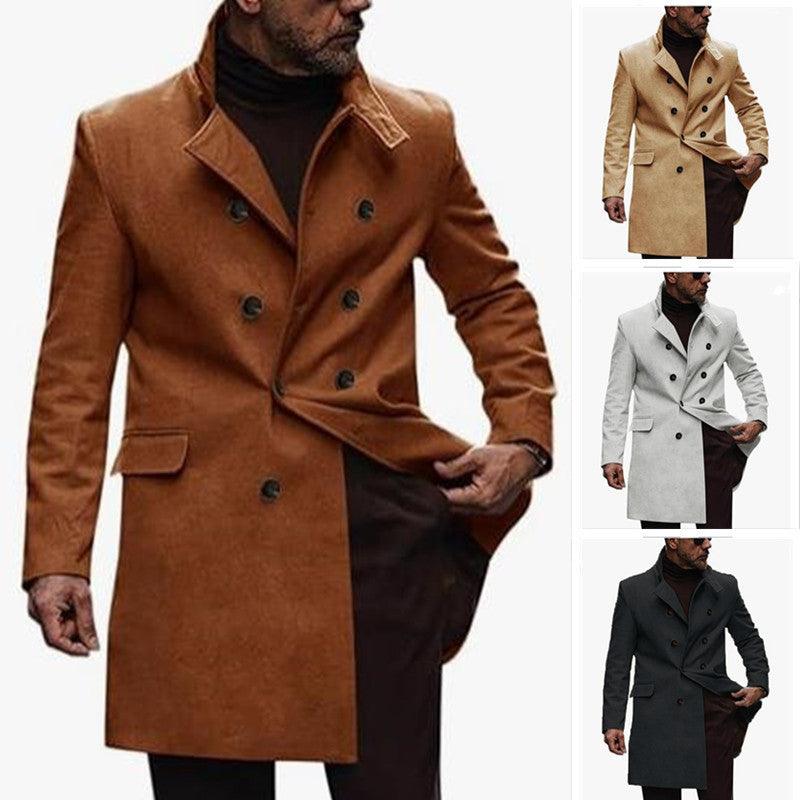 European And American New Plus Size Woolen Coat Men - WOMONA.COM