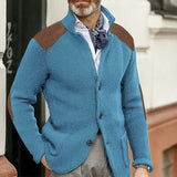 Slim-fit Lapel Long-sleeved Knitted Sweater Coat - WOMONA.COM