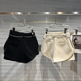 Winter New Three-dimensional Pocket Three Cent Wool Shorts Women - WOMONA.COM