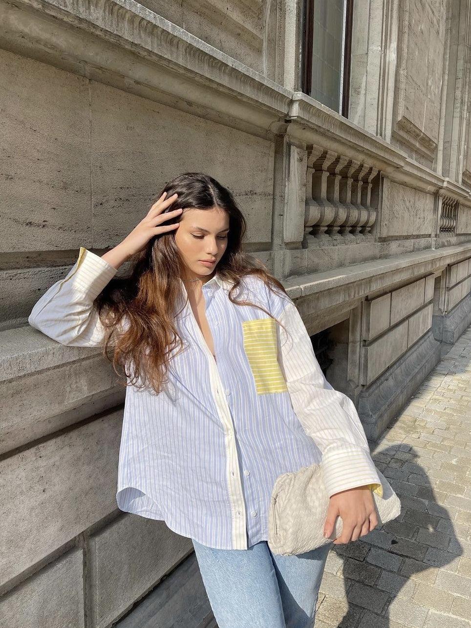 Blouse Ins Style Striped Loose And Lazy Women - WOMONA.COM