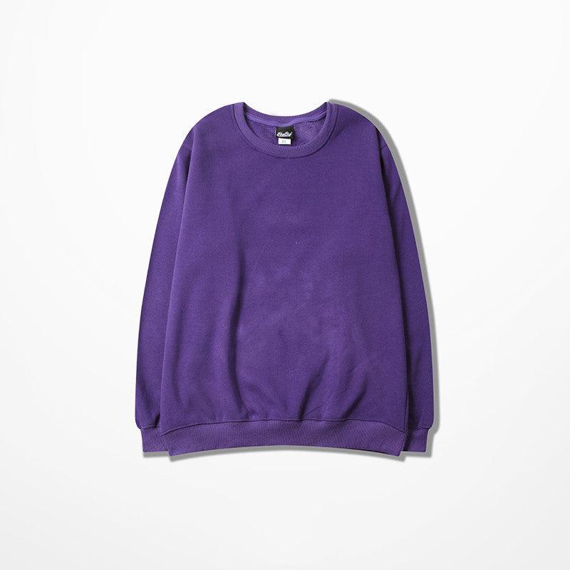 Loose cotton crew neck sweater - WOMONA.COM