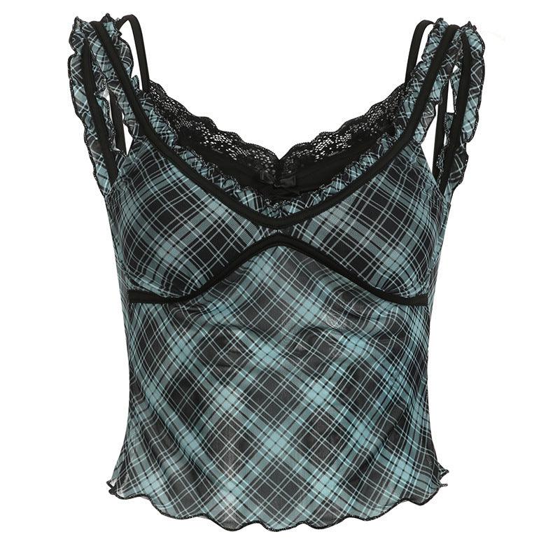 Fake Suspenders Vest For Women Lace Suit - WOMONA.COM