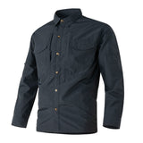 Multi-pocket Workwear Short Sleeve Shirt - WOMONA.COM