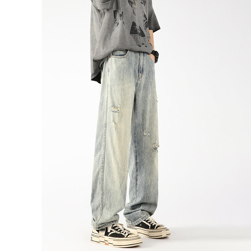 Thin Ice Silk Fashion Brand Loose Wide-leg Pants - WOMONA.COM