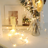 Beads Ins Room Decoration Christmas Lights Star Copper Wire String Lights - WOMONA.COM