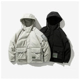 Cloth Embroidered Tooling Down Jacket - WOMONA.COM