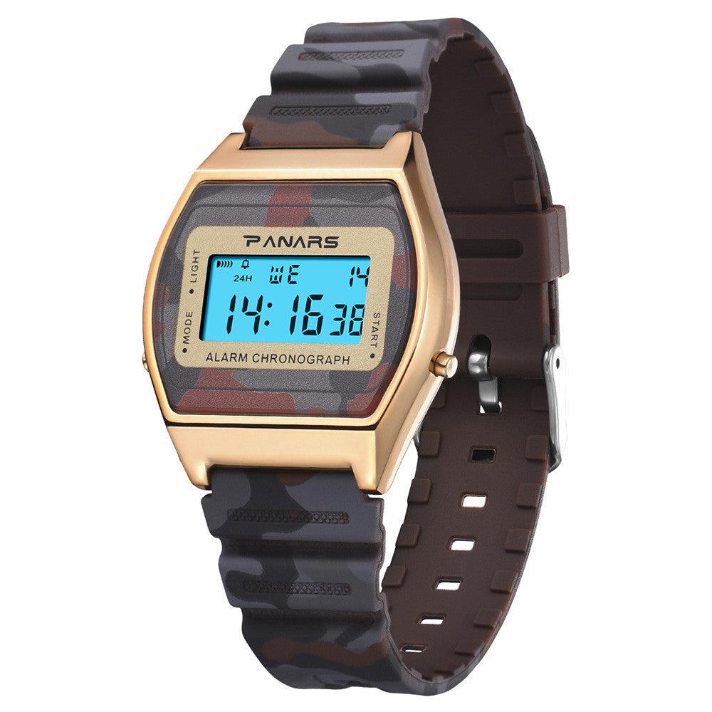 Slim Watch Square Student Camouflage - WOMONA.COM