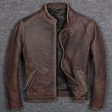 First Layer, Pure Leather Jacket - WOMONA.COM