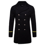 Fashion Wool Coat Mid-length Men's Trench Coat - WOMONA.COM