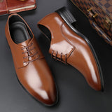 tie business men leather shoes - WOMONA.COM