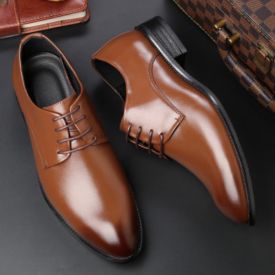 tie business men leather shoes - WOMONA.COM