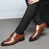 tie business men leather shoes - WOMONA.COM