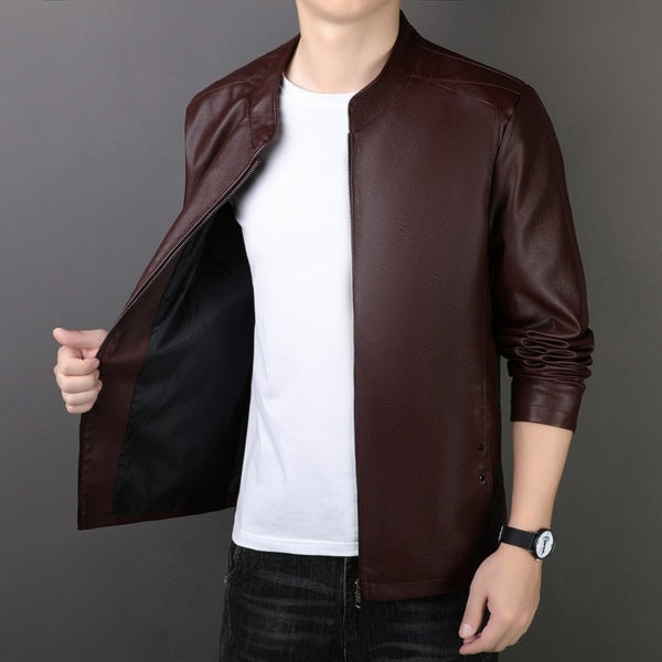 Chaqueta de cuero de PU para hombre