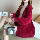 Korean Style Artificial Mink Fur Sweater Coat - WOMONA.COM