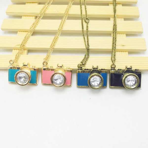 Vintage Camera Necklace Long Sweater Chain - WOMONA.COM