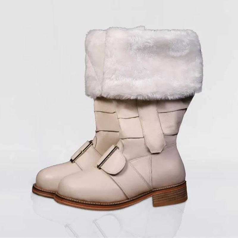 Renaissance Christmas Old Man Leather Boots - WOMONA.COM