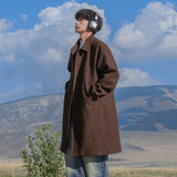 Casual Texture Double-sided Wool Mid-length Coat - WOMONA.COM