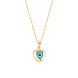 Devil's Eye Zircon Necklace Heart - WOMONA.COM