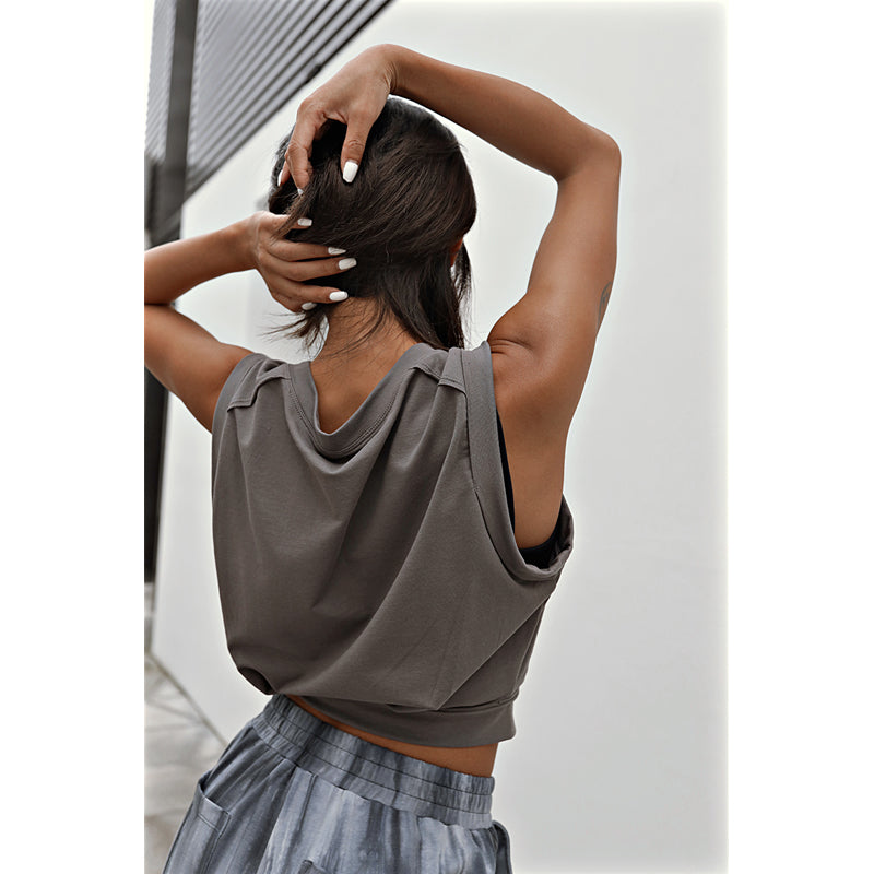 Sleeveless Sports Vest T-shirt Women - WOMONA.COM