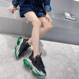 Leather Thick Soled New Jelly High Casual Sports Shoes For Women - WOMONA.COM