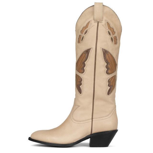 Large Size Mid-heel High Butterfly Boots For Women - WOMONA.COM