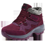 Hiking Shoes For Women Real Leather Non-Slip Outdoor Hiking Boots - WOMONA.COM