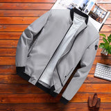 Slim-fit Solid Color Coat Men's Jacket