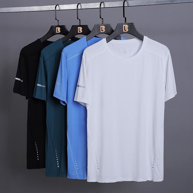 Cool Breathable Sports Ice Silk T-shirt Men - WOMONA.COM
