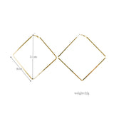 Women's Geometric Diamond Earrings - WOMONA.COM