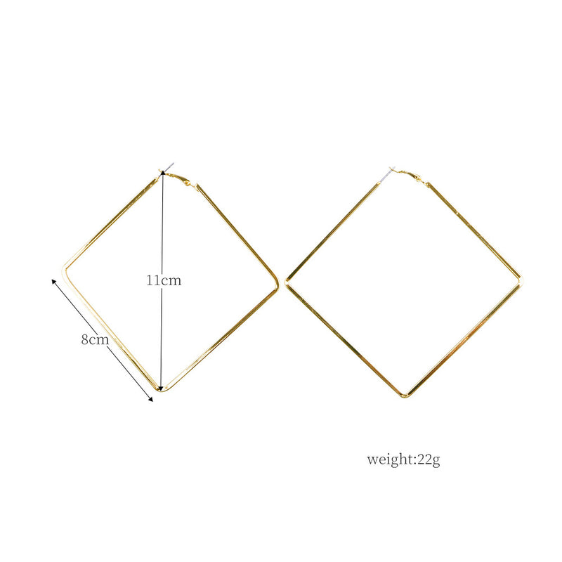 Women's Geometric Diamond Earrings - WOMONA.COM