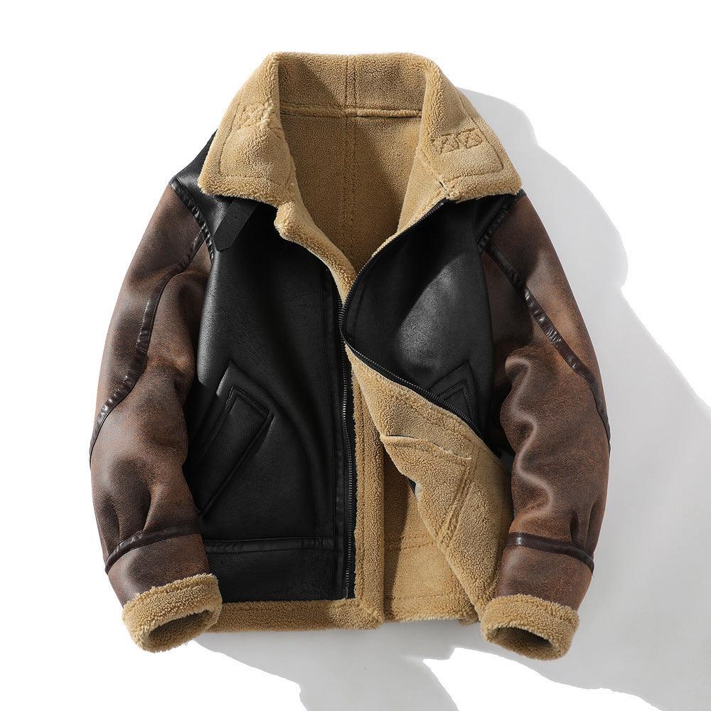 Winter Leather And Fur Jacket Men's - WOMONA.COM