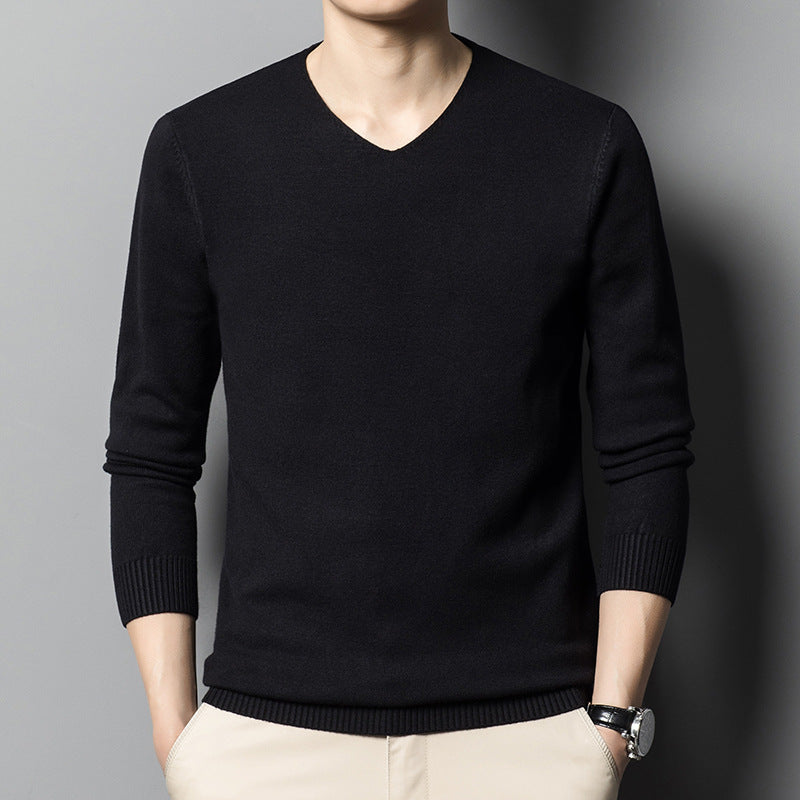 Men's Autumn Bottoming Shirt Inner Knitted Sweater - WOMONA.COM