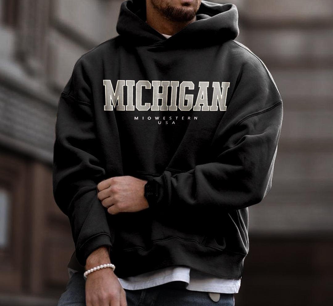 European And American Leisure Hooded Pocket Sweatshirt - WOMONA.COM