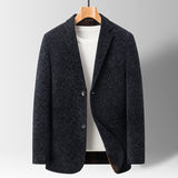 Chenille Casual Simple Suit Jacket For Men - WOMONA.COM