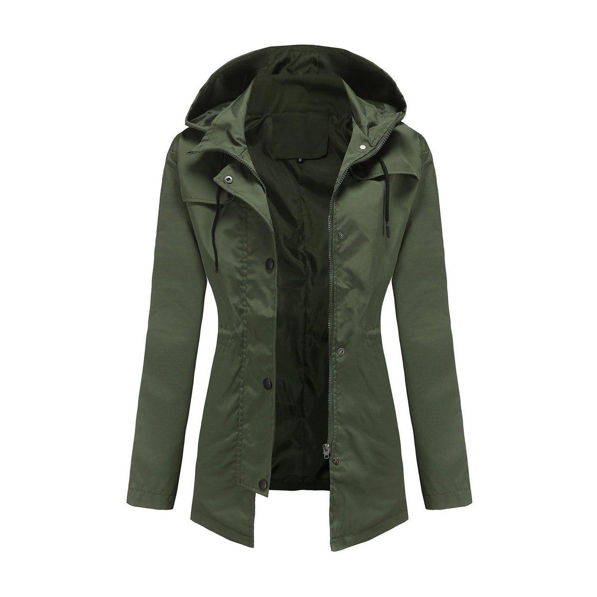 Women's Mid-length Cardigan Hooded Coat - WOMONA.COM