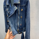 Popular Street Cool Button Denim Coat - WOMONA.COM