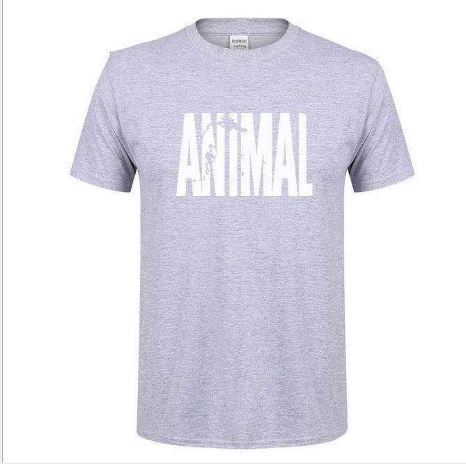 summer leisure ANIMAL alphabet print collar T-shirt pure cotton - WOMONA.COM