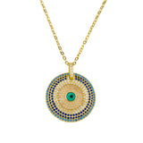 Round Zircon Necklace - WOMONA.COM