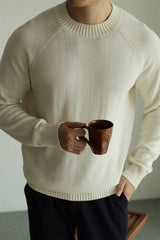 Long-staple Cotton Sweater Sweater - WOMONA.COM